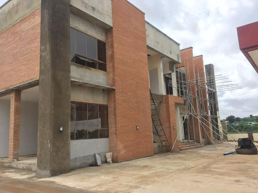 Completed facade brickwork and glazing